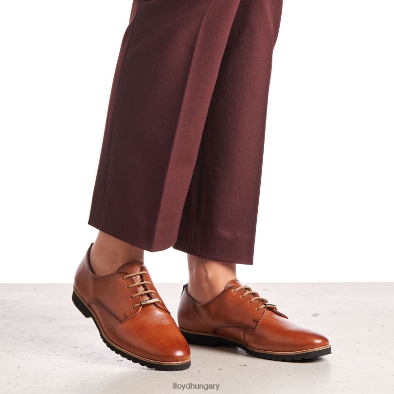 cipő HU LLOYD nők fűzős bőr félcipő barna 6444N1057