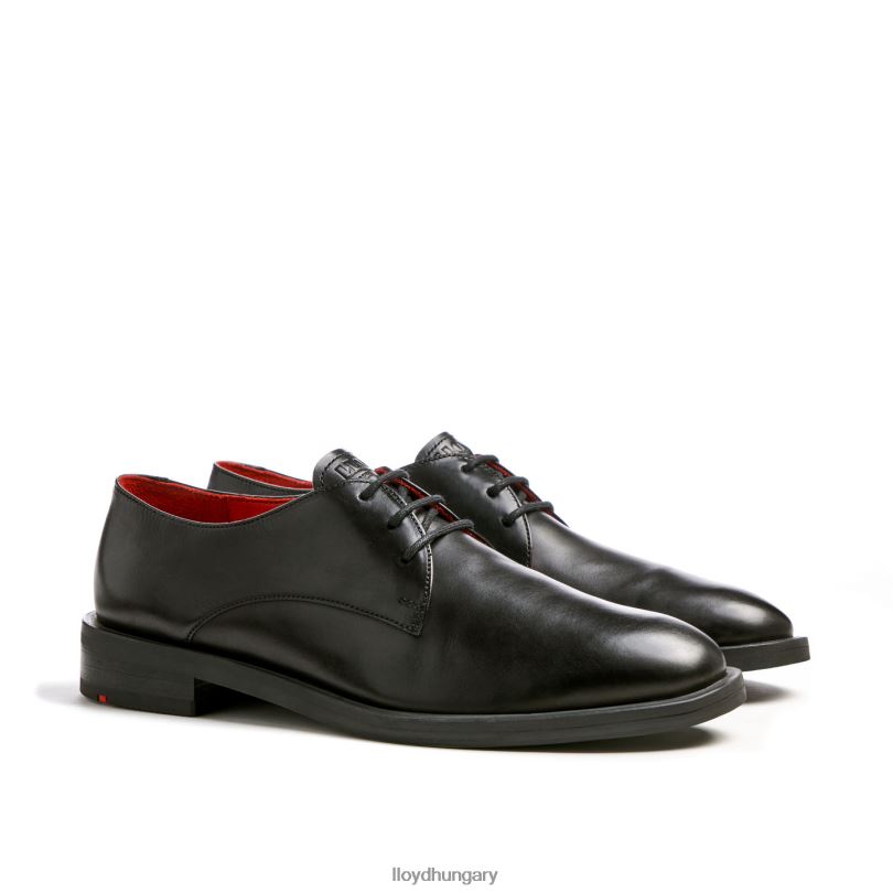 cipő HU LLOYD nők fűzős bőr félcipő fekete 6444N1035