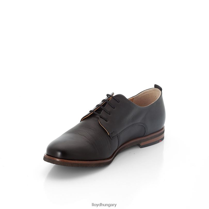 cipő HU LLOYD nők foltos fűzős félcipő fekete 6444N1006