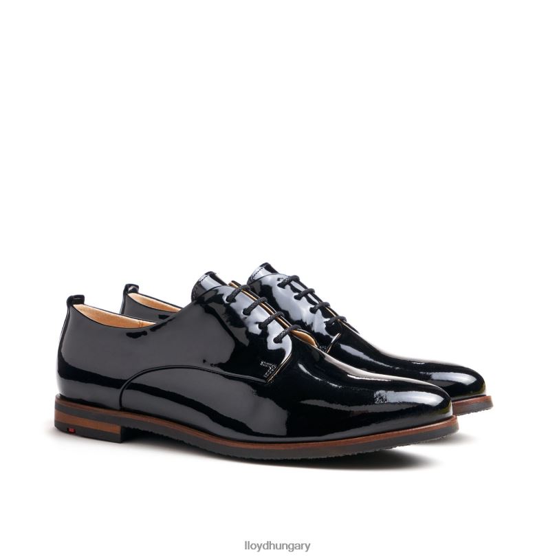 cipő HU LLOYD nők foltos fűzős félcipő fekete 6444N1047