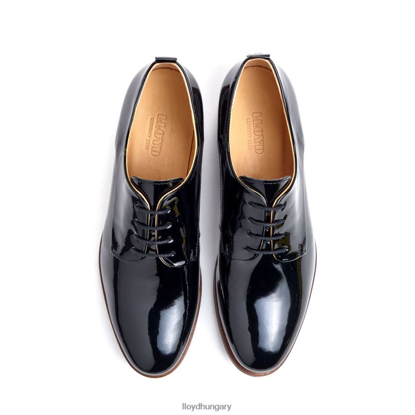 cipő HU LLOYD nők foltos fűzős félcipő fekete 6444N1047