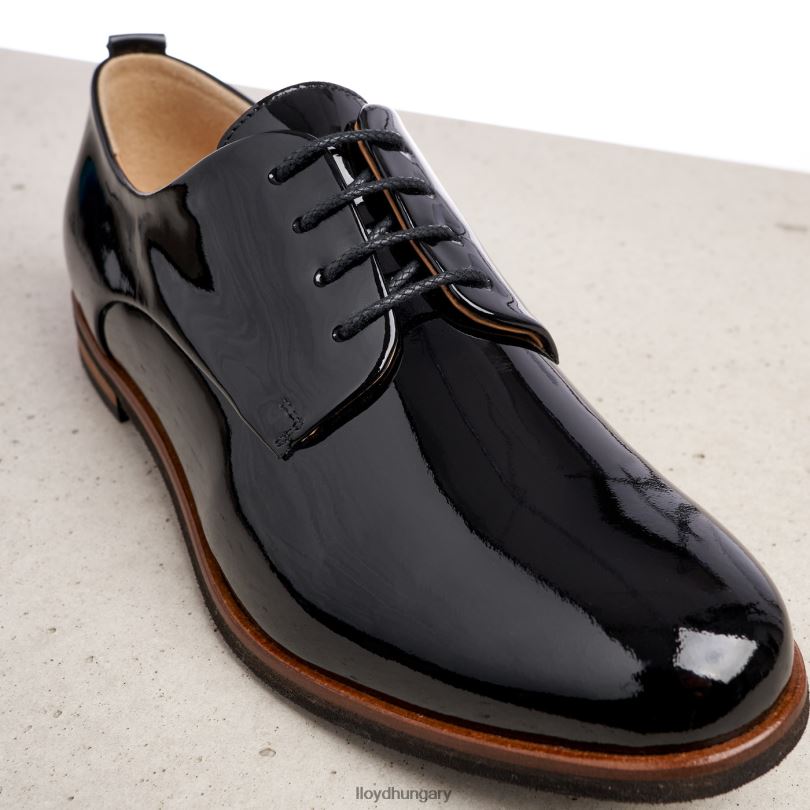 cipő HU LLOYD nők foltos fűzős félcipő fekete 6444N1047