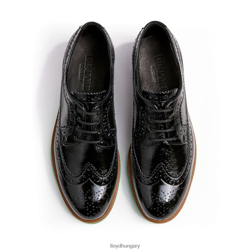 cipő HU LLOYD nők rogh bőr csipke félcipő fekete 6444N1068