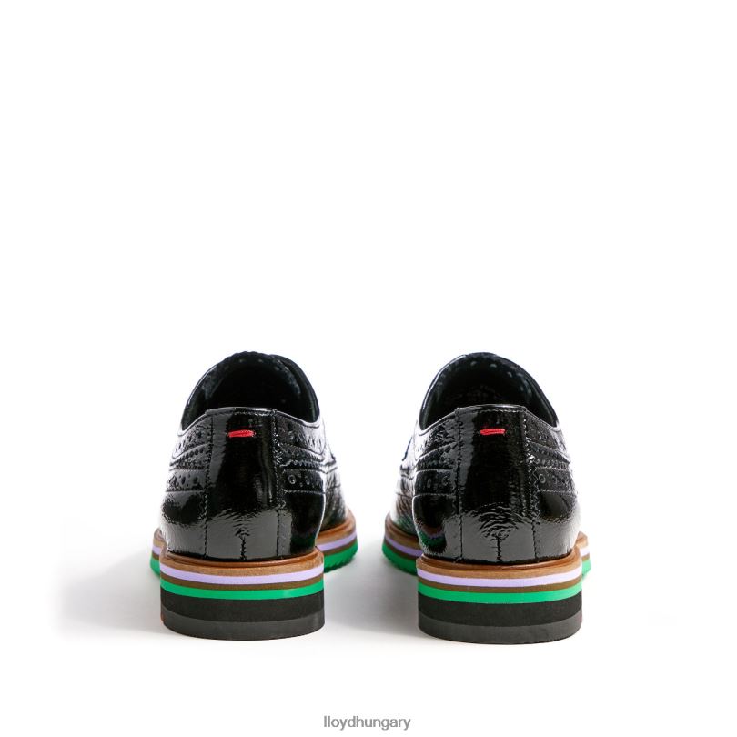 cipő HU LLOYD nők rogh bőr csipke félcipő fekete 6444N1068