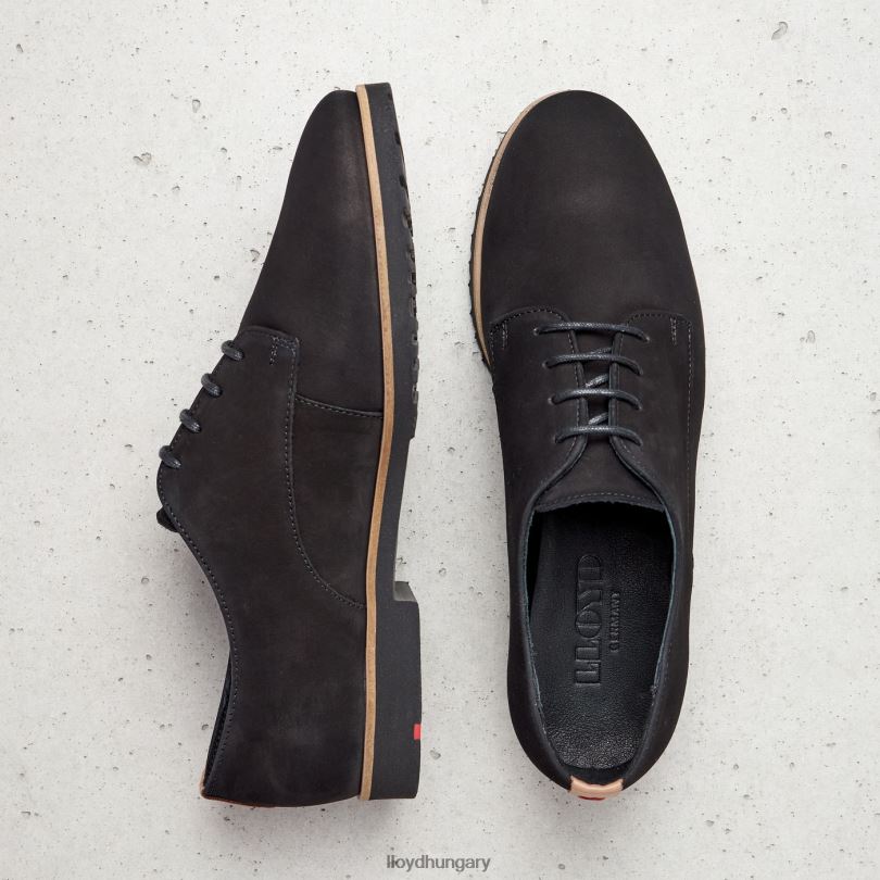 cipő HU LLOYD nők rogh bőr csipke félcipő fekete 6444N1071