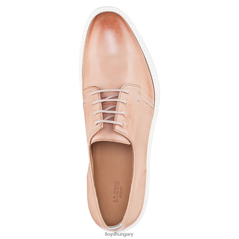 cipő HU LLOYD nők sima bőr csipke félcipő bézs 6444N1180