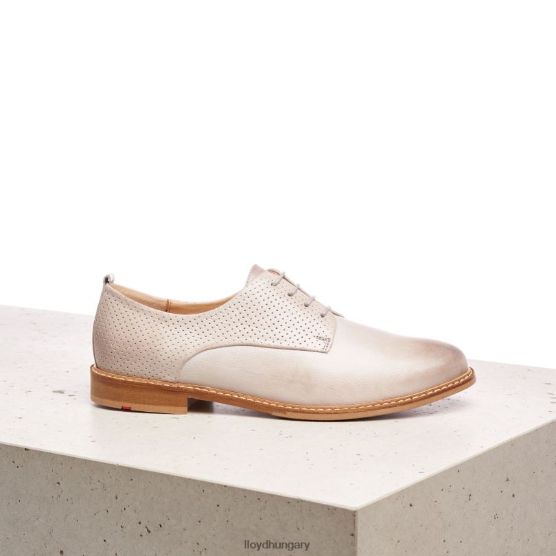 cipő HU LLOYD nők sima bőr csipke félcipő szürke 6444N1190