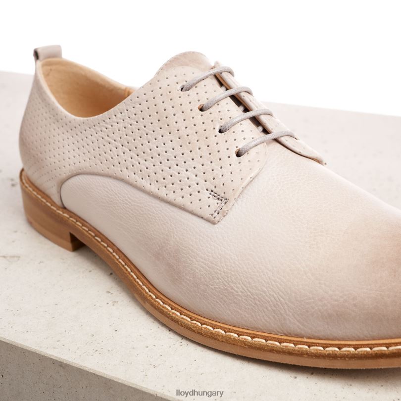 cipő HU LLOYD nők sima bőr csipke félcipő szürke 6444N1190