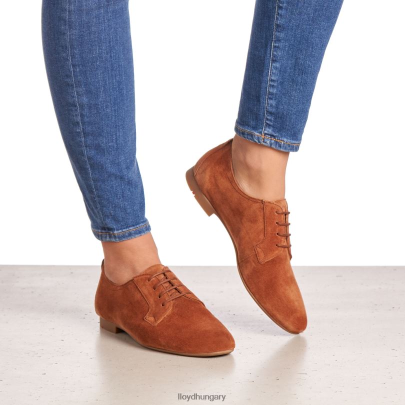 cipő HU LLOYD nők velúr fűzős félcipő barna 6444N1185