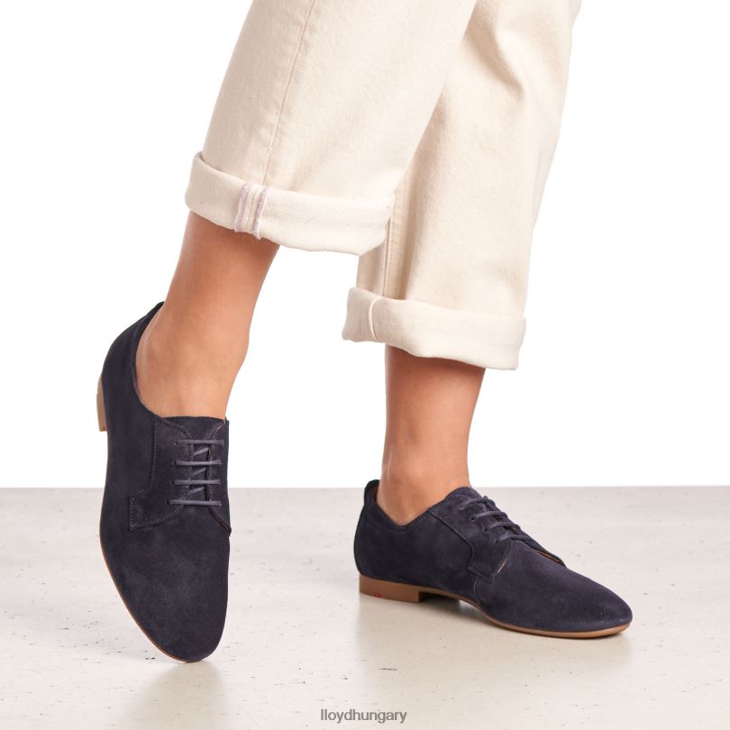 cipő HU LLOYD nők velúr fűzős félcipő kék 6444N1188