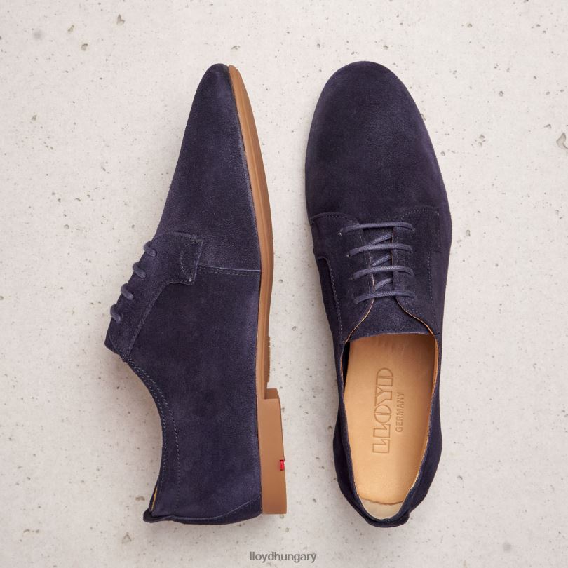 cipő HU LLOYD nők velúr fűzős félcipő kék 6444N1188