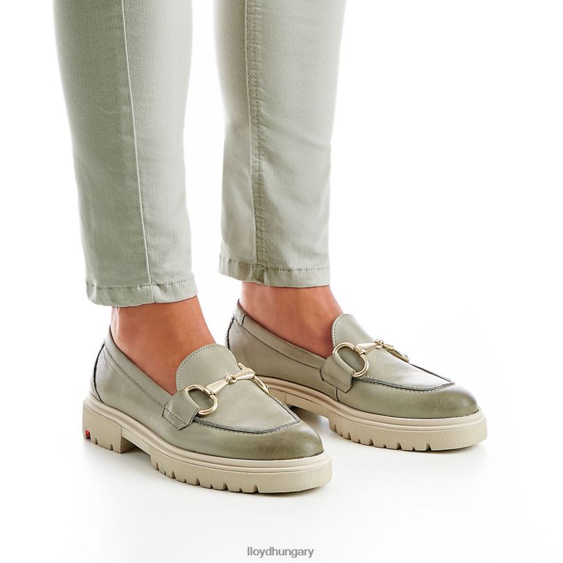 cipő HU LLOYD nők bájos papucs zöld 6444N1059