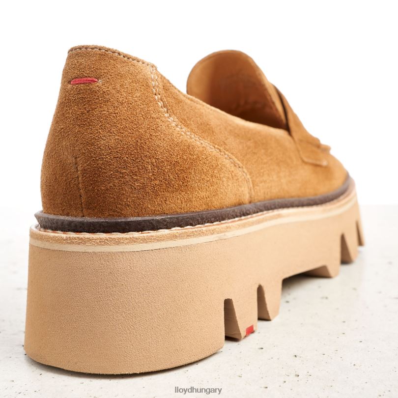 cipő HU LLOYD nők bőr felbújós papucs barna 6444N1055