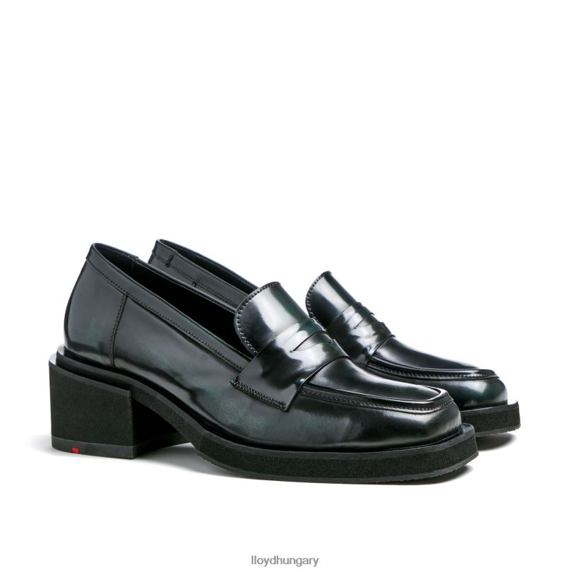 cipő HU LLOYD nők bőr papucs zöld 6444N1114