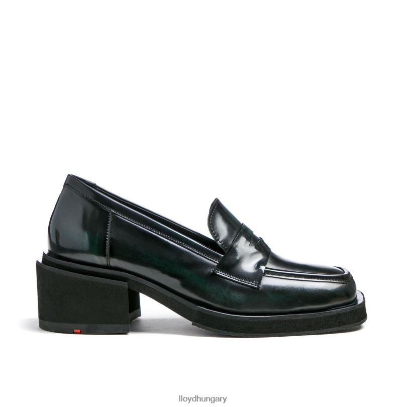 cipő HU LLOYD nők bőr papucs zöld 6444N1114