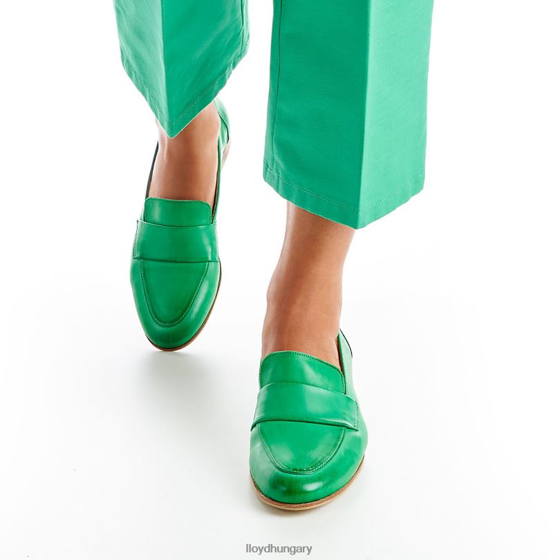 cipő HU LLOYD nők bőr papucs zöld 6444N1120