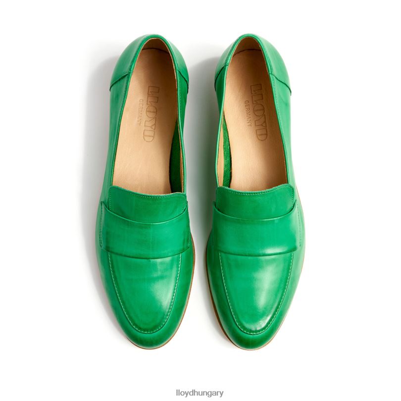 cipő HU LLOYD nők bőr papucs zöld 6444N1120