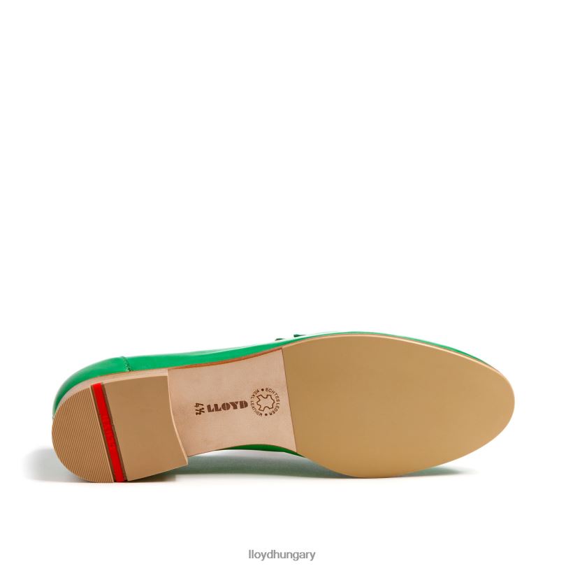 cipő HU LLOYD nők bőr papucs zöld 6444N1120