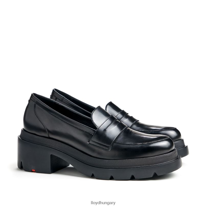 cipő HU LLOYD nők felcsúsztatható papucs fekete 6444N1010