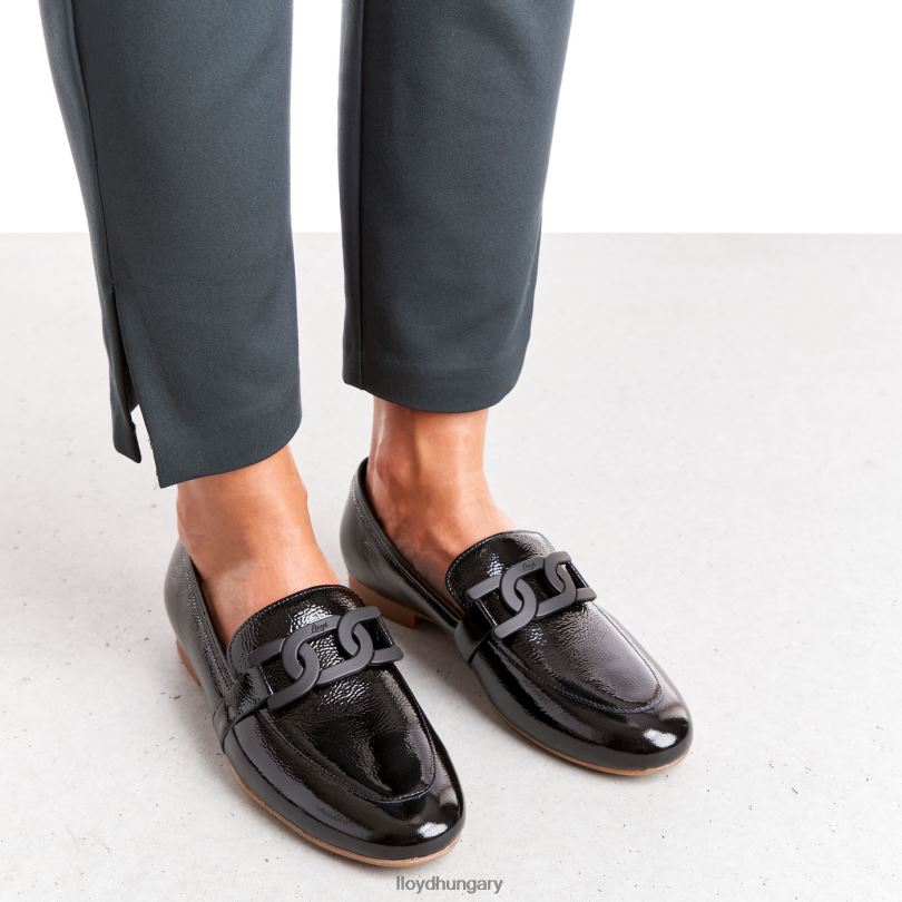 cipő HU LLOYD nők felcsúsztatható papucs fekete 6444N1072