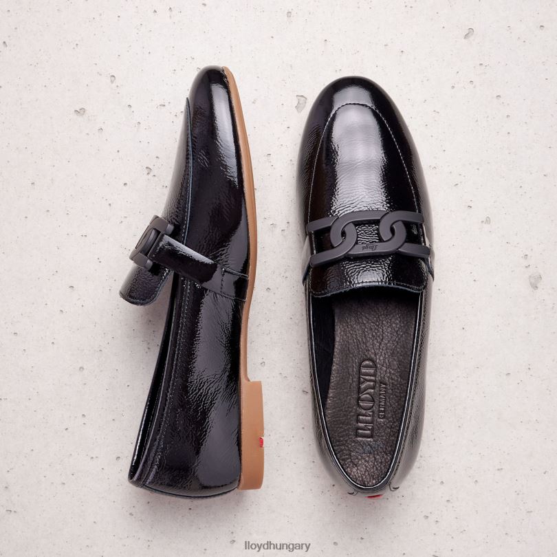 cipő HU LLOYD nők felcsúsztatható papucs fekete 6444N1072