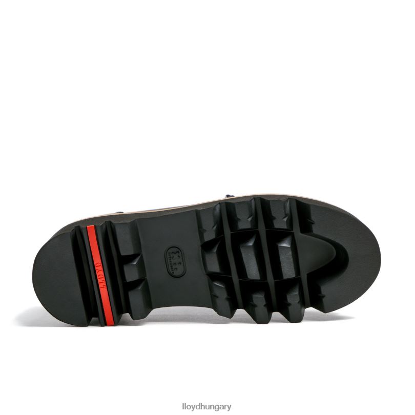 cipő HU LLOYD nők sima bőr felcsúsztatható papucs fekete 6444N1018