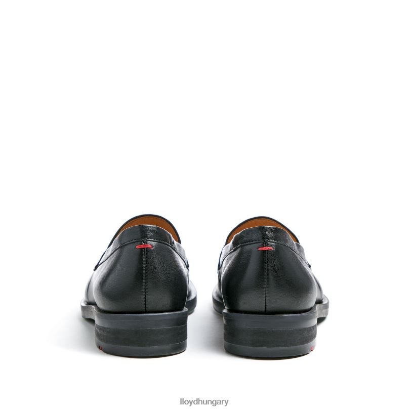 cipő HU LLOYD nők sima bőr felcsúsztatható papucs fekete 6444N1025