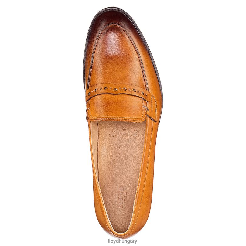 cipő HU LLOYD nők sima bőr felcsúsztatható papucs sárga 6444N1094