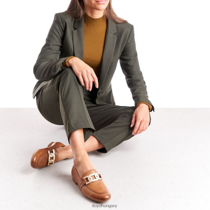 cipő HU LLOYD nők sima bőr papucs barna 6444N1040