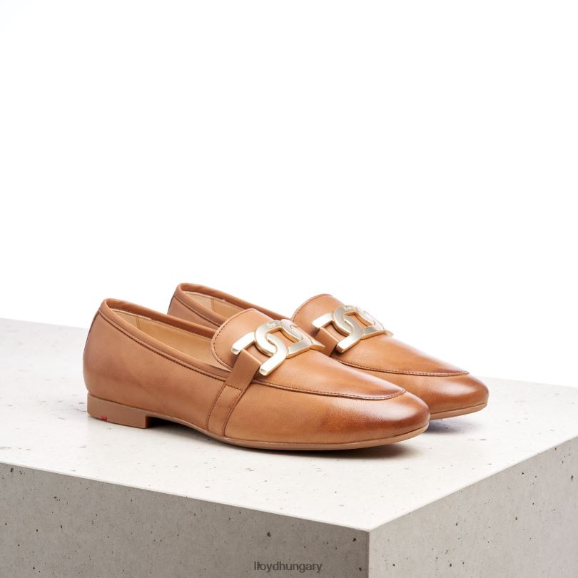 cipő HU LLOYD nők sima bőr papucs barna 6444N1040