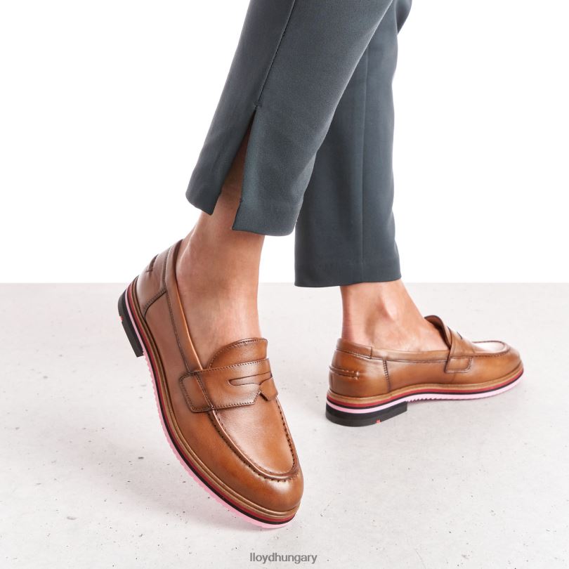 cipő HU LLOYD nők sima bőr papucs barna 6444N1045