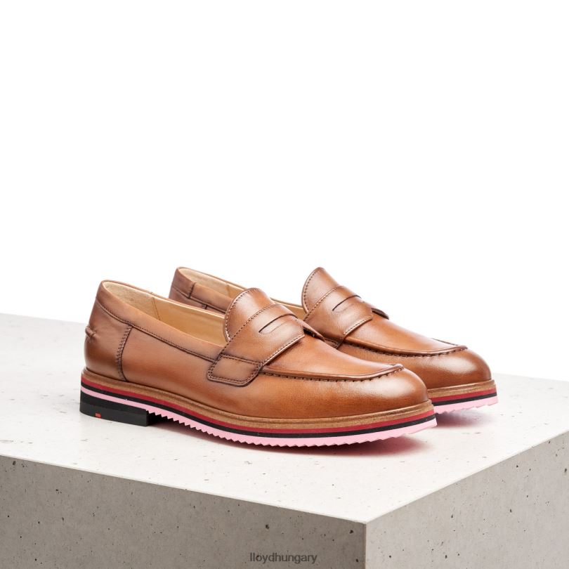 cipő HU LLOYD nők sima bőr papucs barna 6444N1045