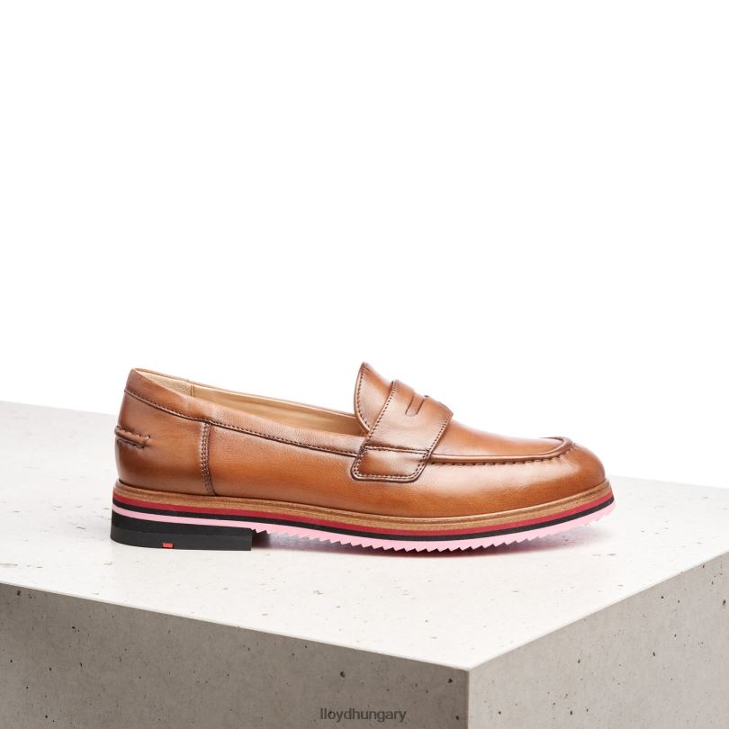 cipő HU LLOYD nők sima bőr papucs barna 6444N1045