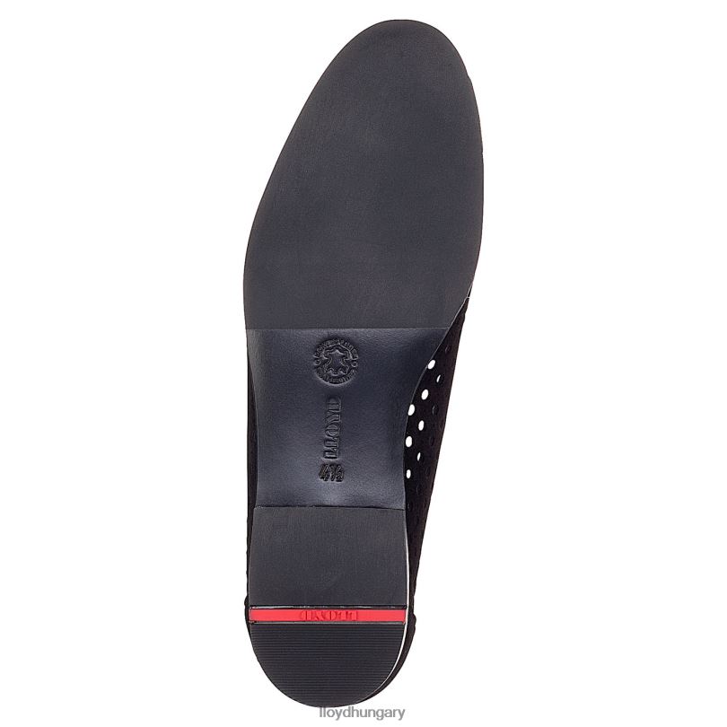 cipő HU LLOYD nők velúr papucs fekete 6444N1145