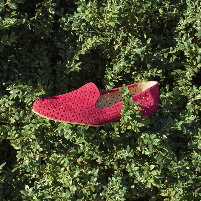 cipő HU LLOYD nők velúr papucs piros 6444N1141