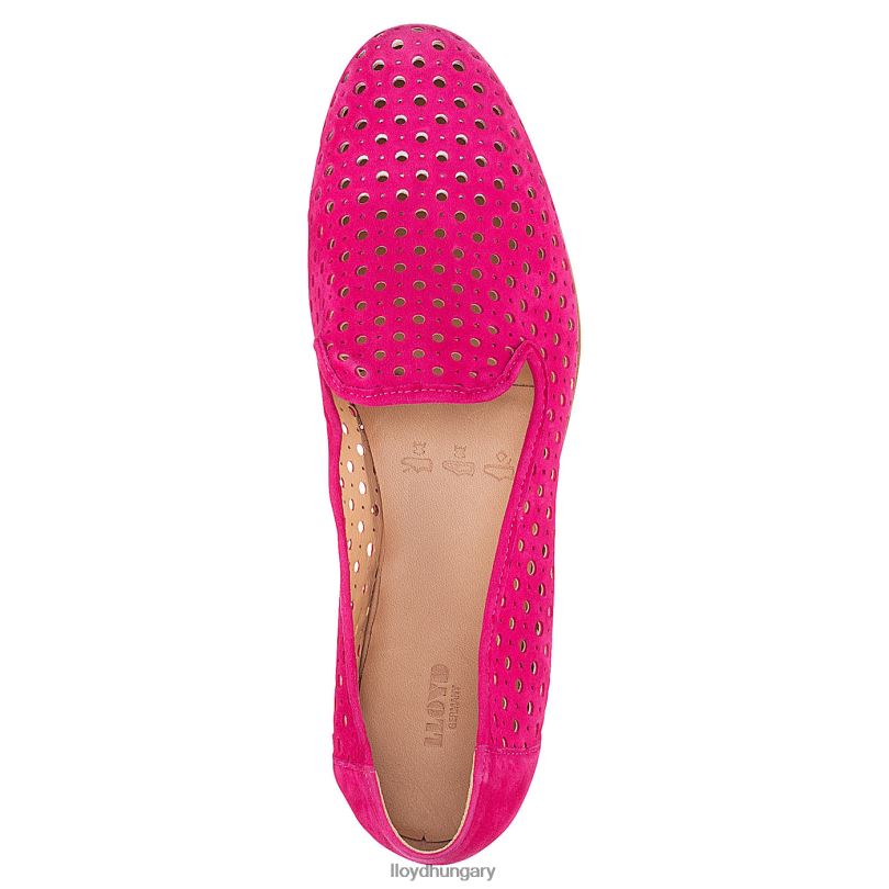 cipő HU LLOYD nők velúr papucs piros 6444N1141