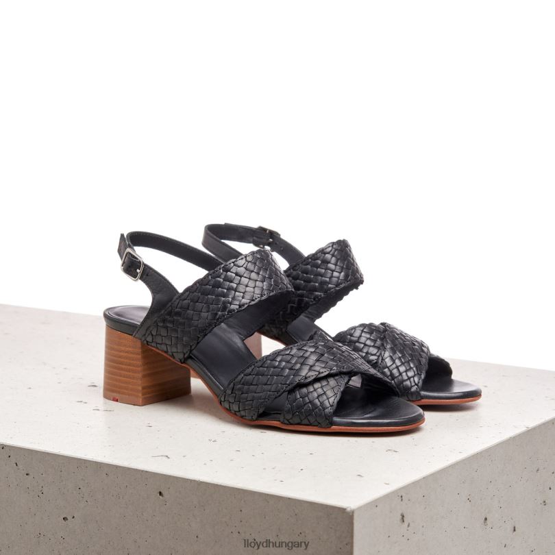 cipő HU LLOYD nők bőr szandál fekete 6444N1201