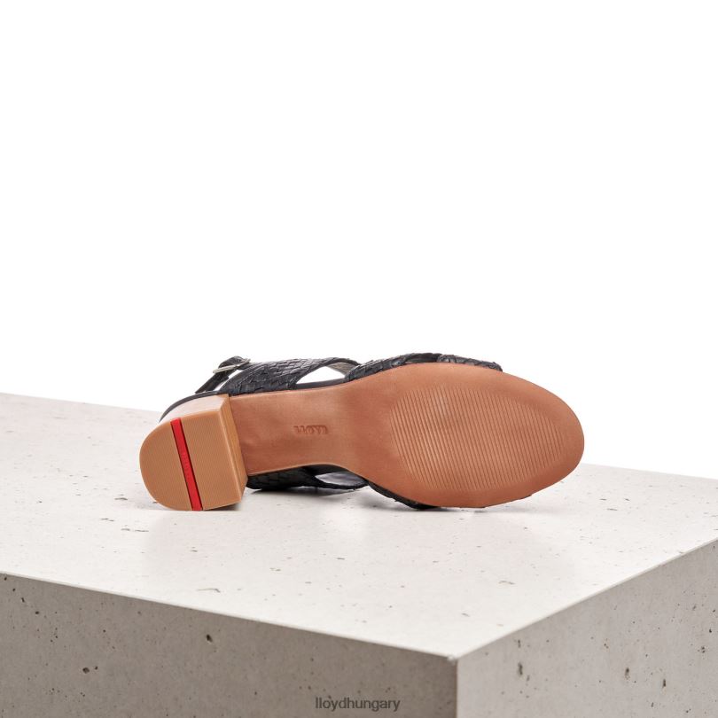 cipő HU LLOYD nők bőr szandál fekete 6444N1201