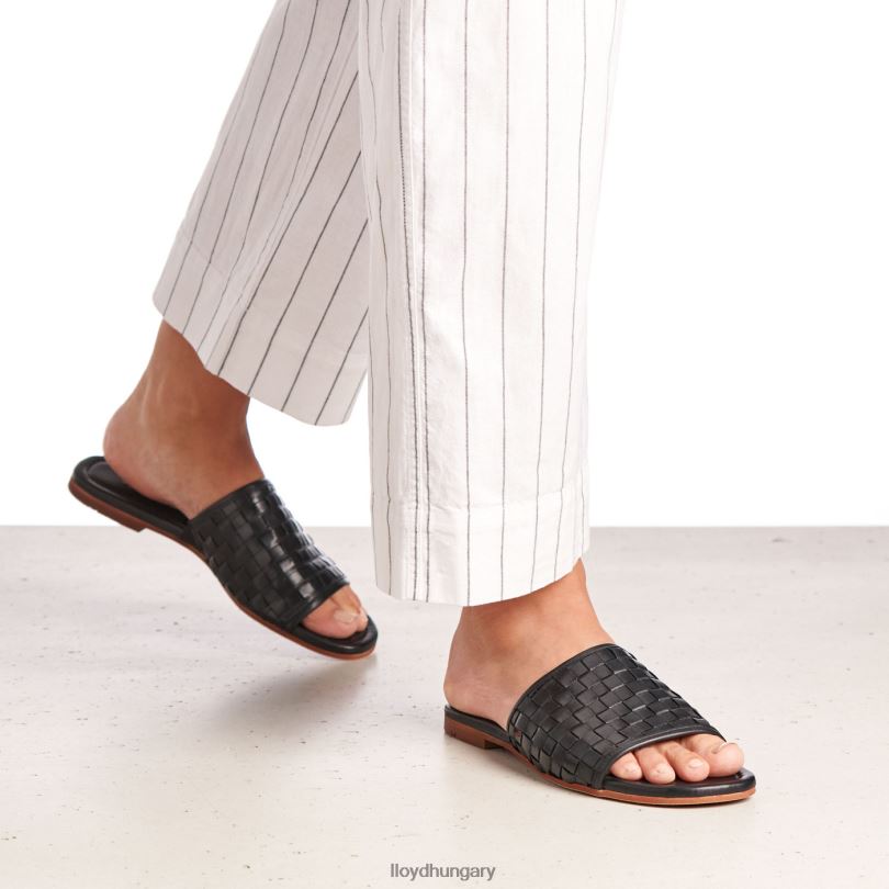 cipő HU LLOYD nők bőr szandál fekete 6444N1230