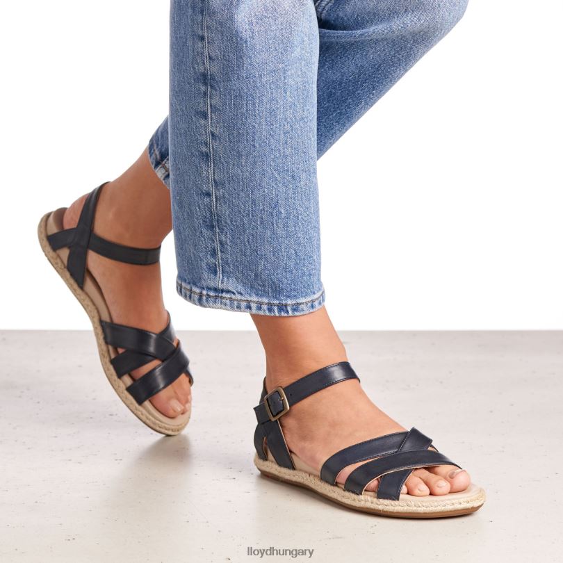 cipő HU LLOYD nők bőr szandál kék 6444N1209