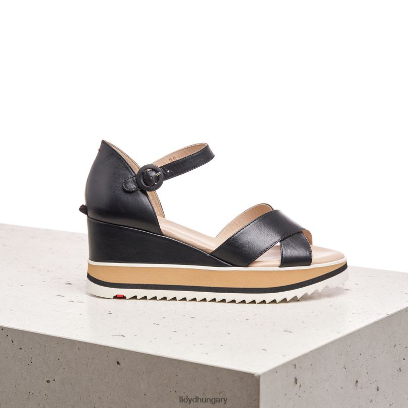 cipő HU LLOYD nők ékszandál fekete 6444N1208