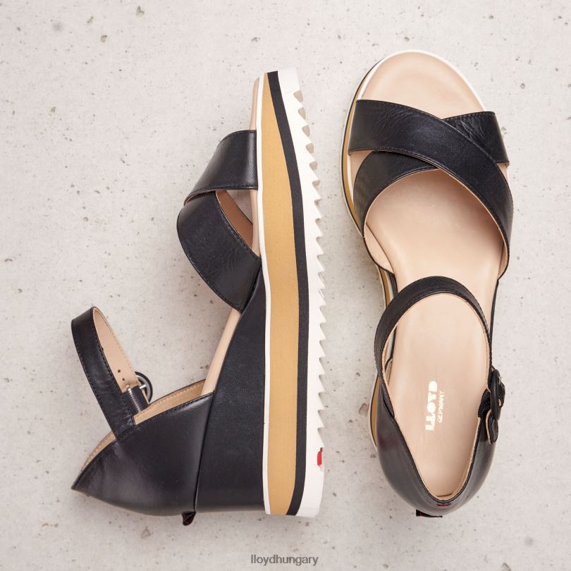 cipő HU LLOYD nők ékszandál fekete 6444N1208