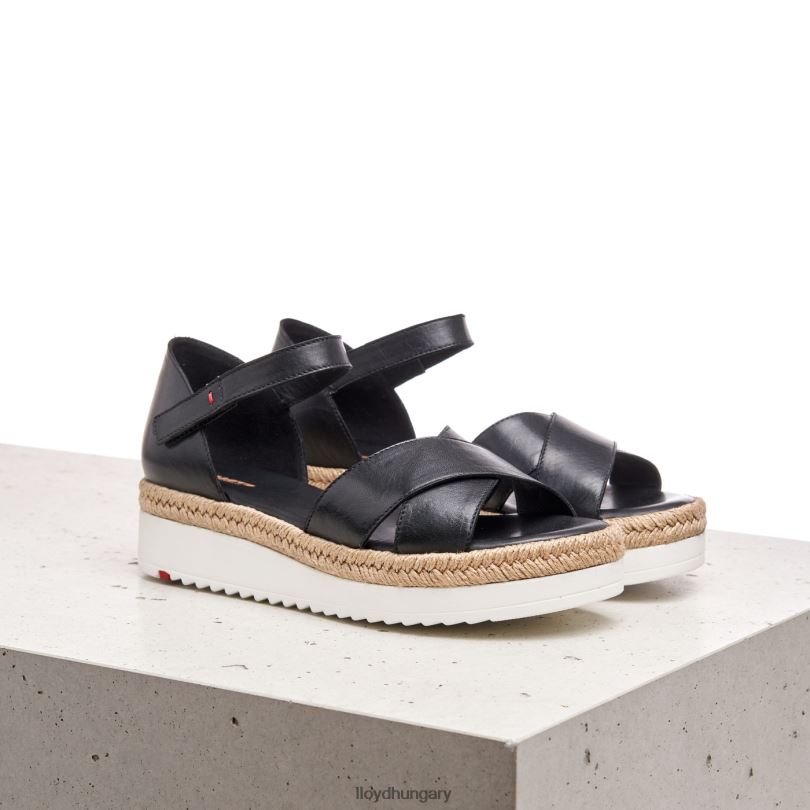 cipő HU LLOYD nők ékszandál fekete 6444N1242