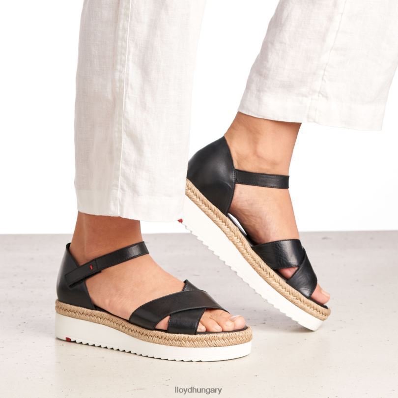 cipő HU LLOYD nők ékszandál fekete 6444N1242