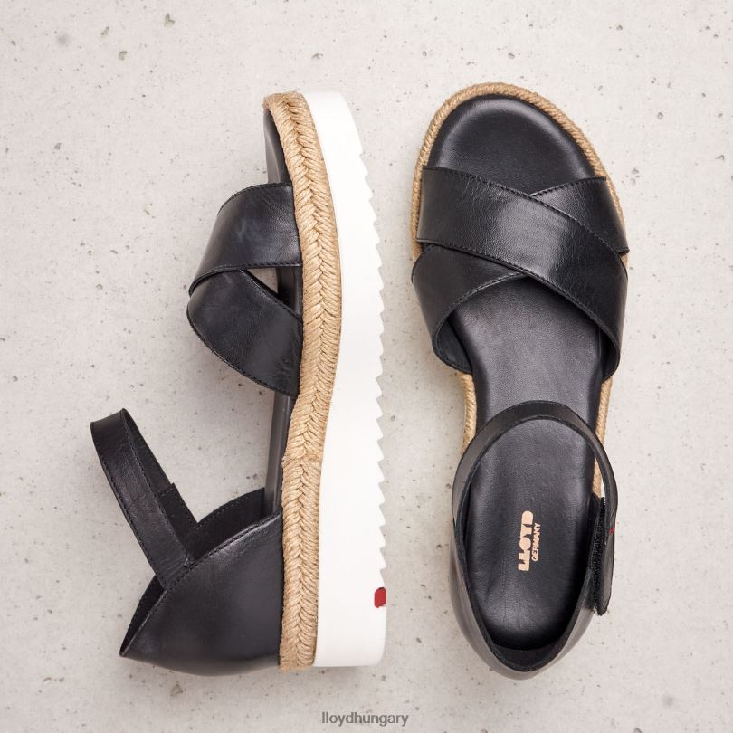 cipő HU LLOYD nők ékszandál fekete 6444N1242