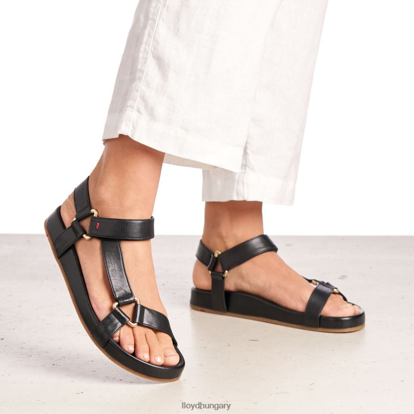 cipő HU LLOYD nők szandál fekete 6444N1246