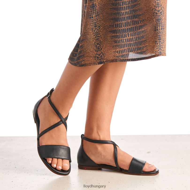 cipő HU LLOYD nők szandál fekete 6444N1254