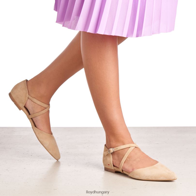 cipő HU LLOYD nők velúr felületű szandál bézs 6444N1165