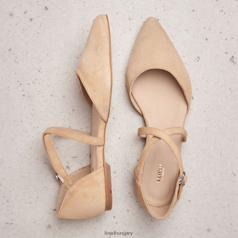 cipő HU LLOYD nők velúr felületű szandál bézs 6444N1165