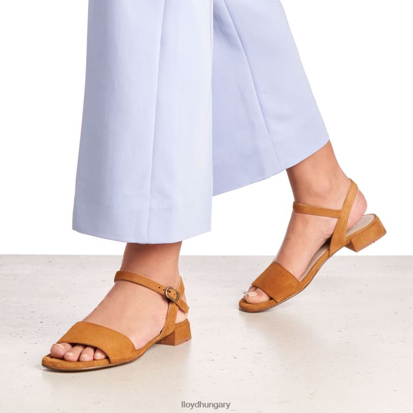 cipő HU LLOYD nők velúr felületű szandál barna 6444N1158